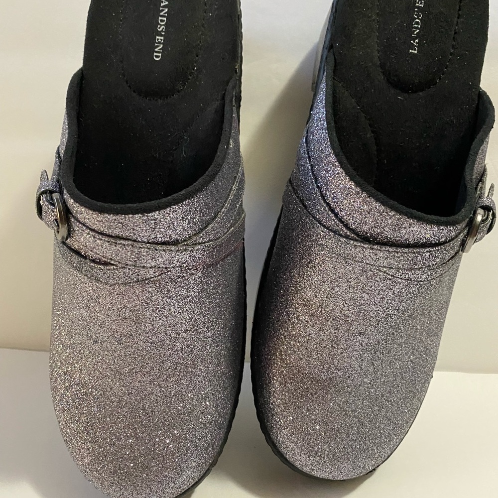 New Lands’ End size 7 glitter clogs rubber sole - Picture 2 of 8